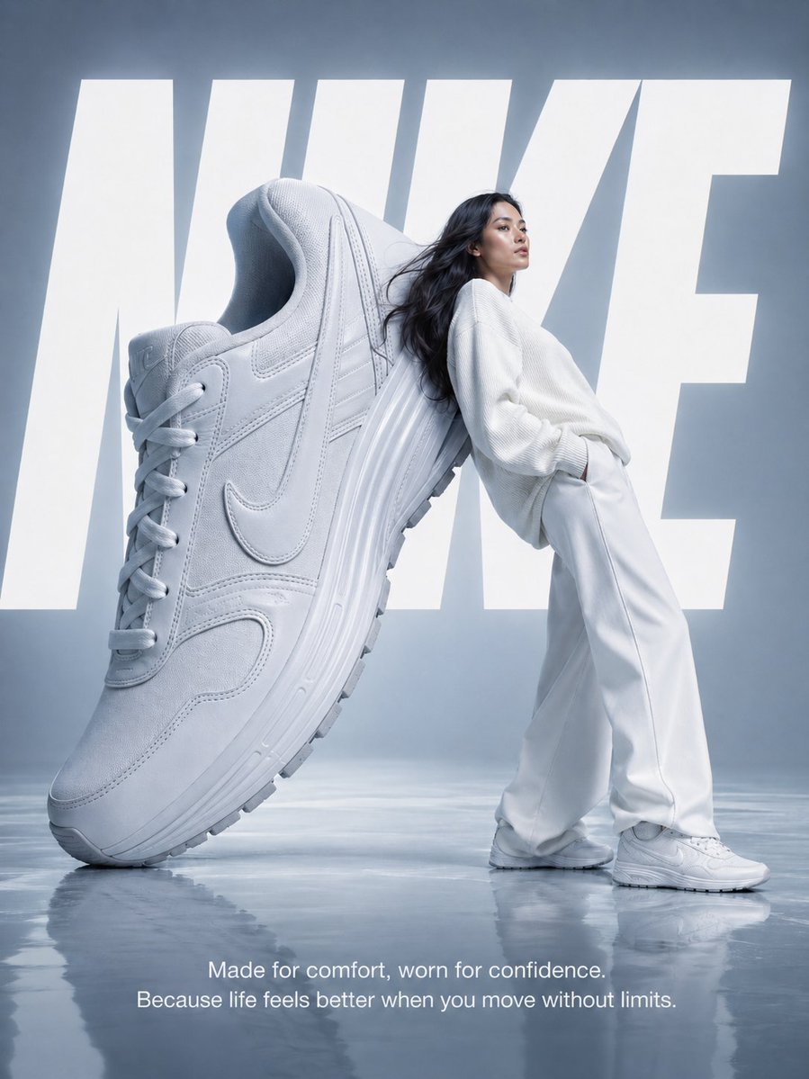 基于参考图的 Nike 超现实海报