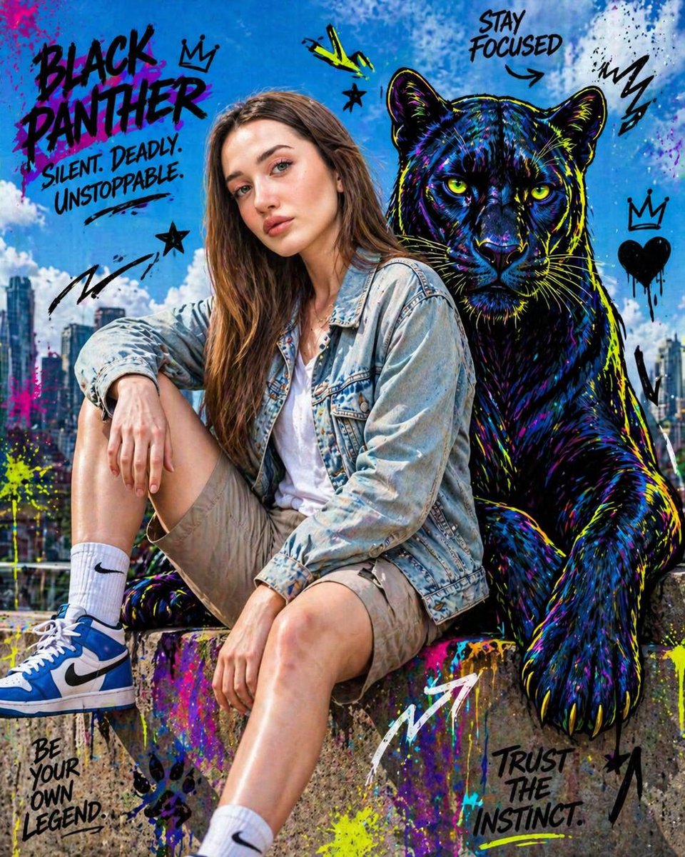 融合卡通角色的混合媒介时尚大片