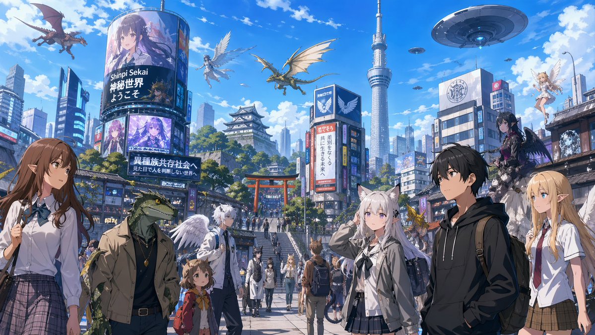 奇幻东京共存城市景观