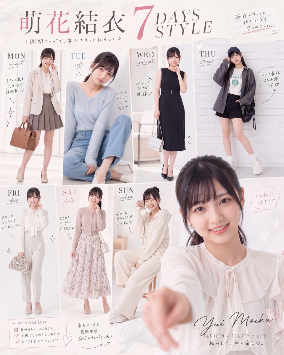 时尚杂志风格偶像穿搭帖