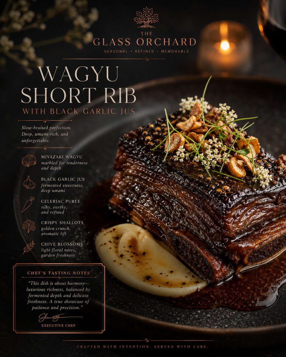 奢华餐饮菜单海报