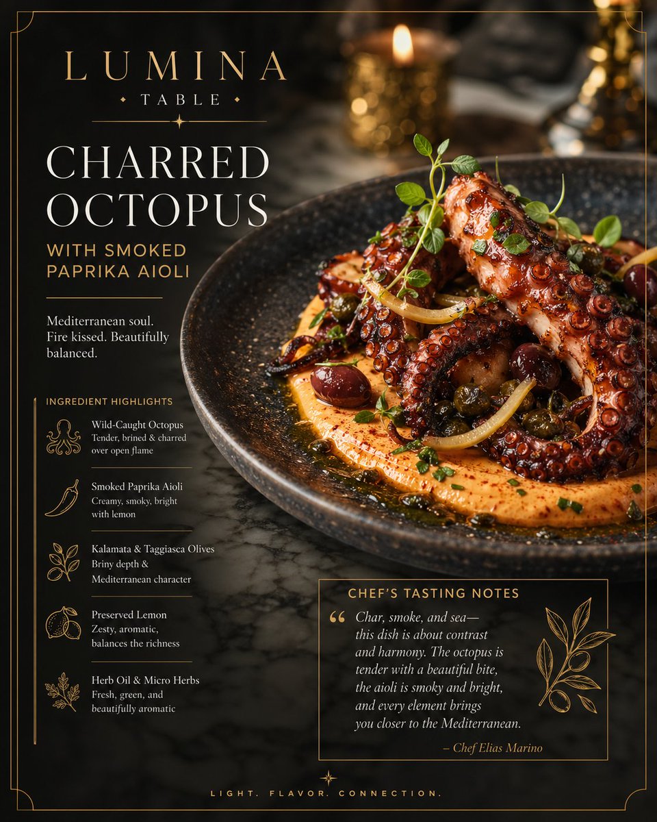 奢华餐饮菜单海报