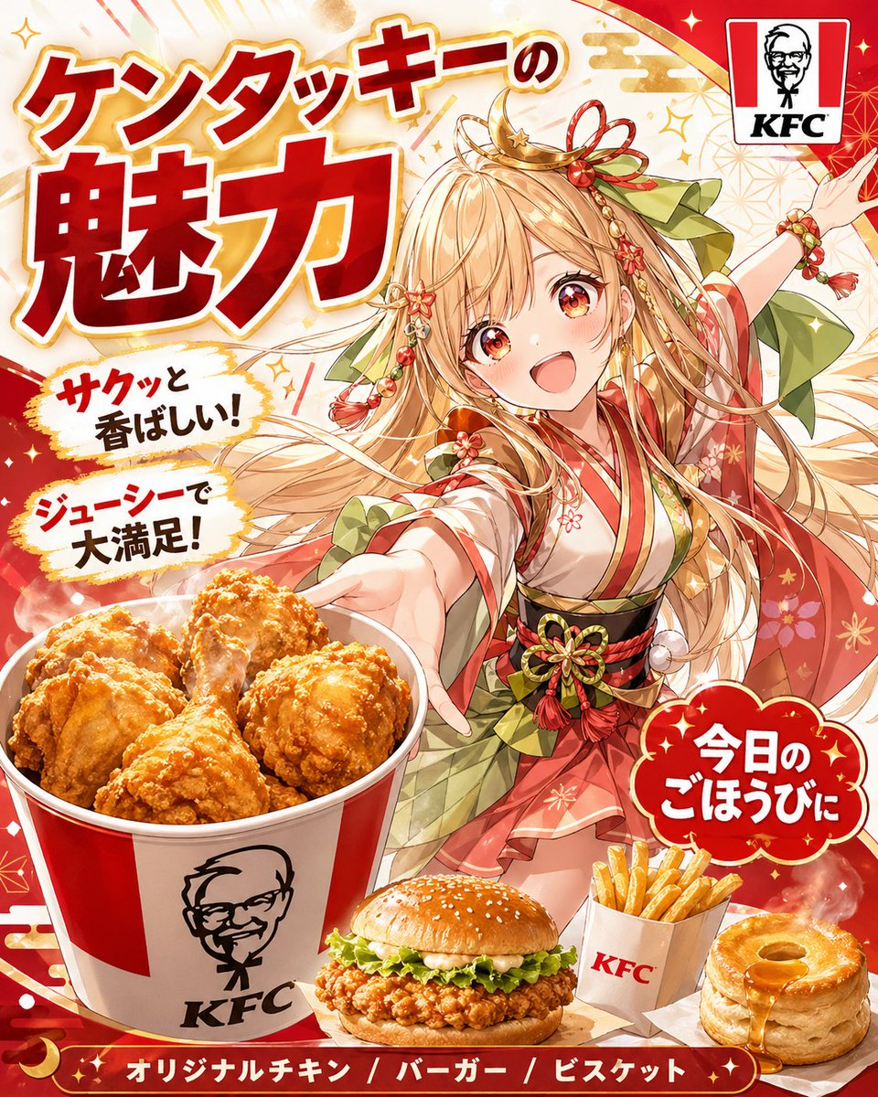 动漫风 KFC 公主宣传海报