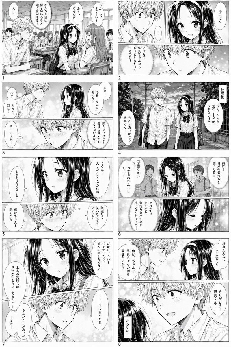 校园浪漫漫画页面