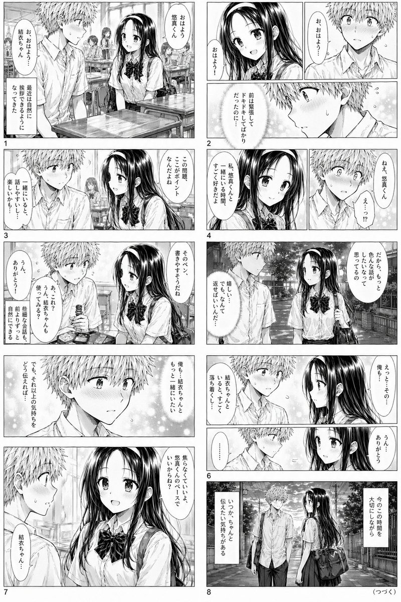 校园浪漫漫画页面