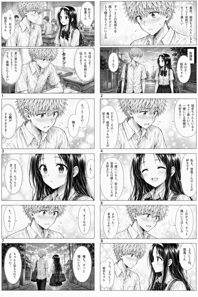 校园浪漫漫画页面