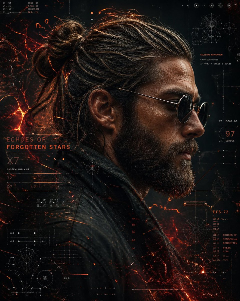 赛博朋克风格肖像与科幻界面