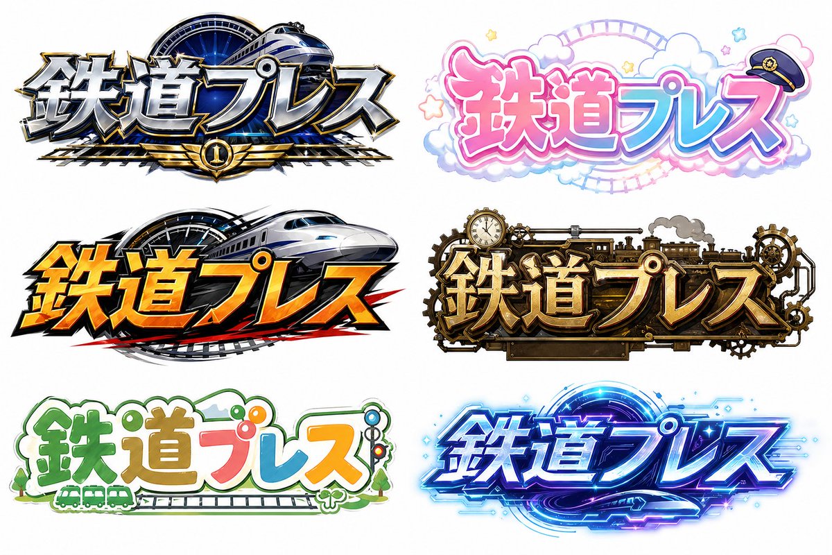 六款日本列车 Logo 变体