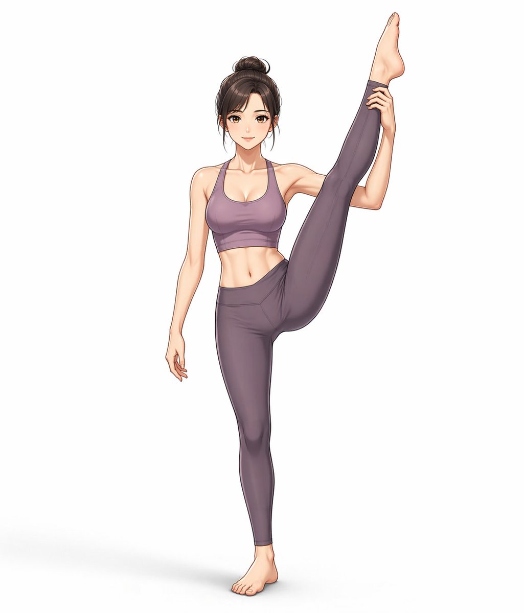 瑜伽服动漫插画