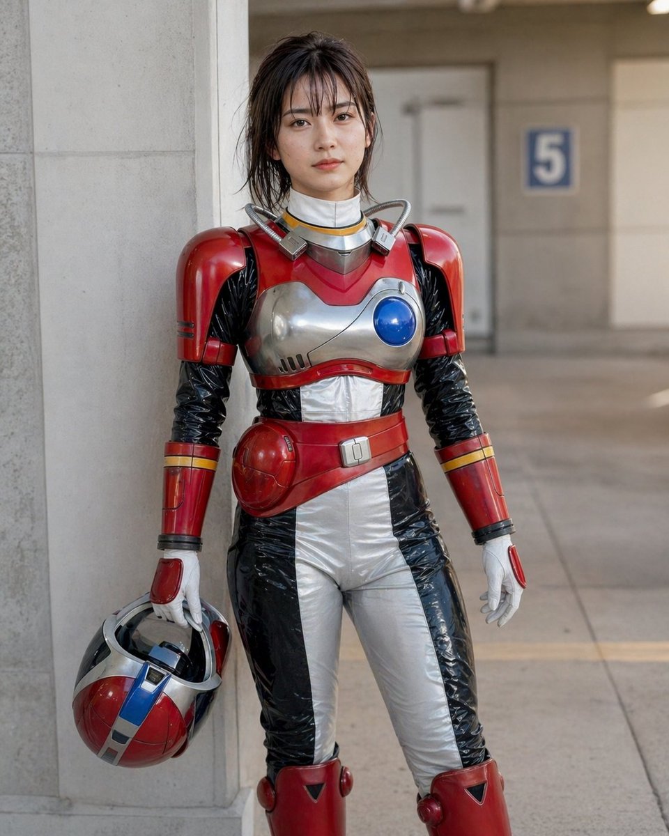 复古太空女英雄 Cosplay 肖像