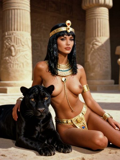 古埃及女王与黑豹
