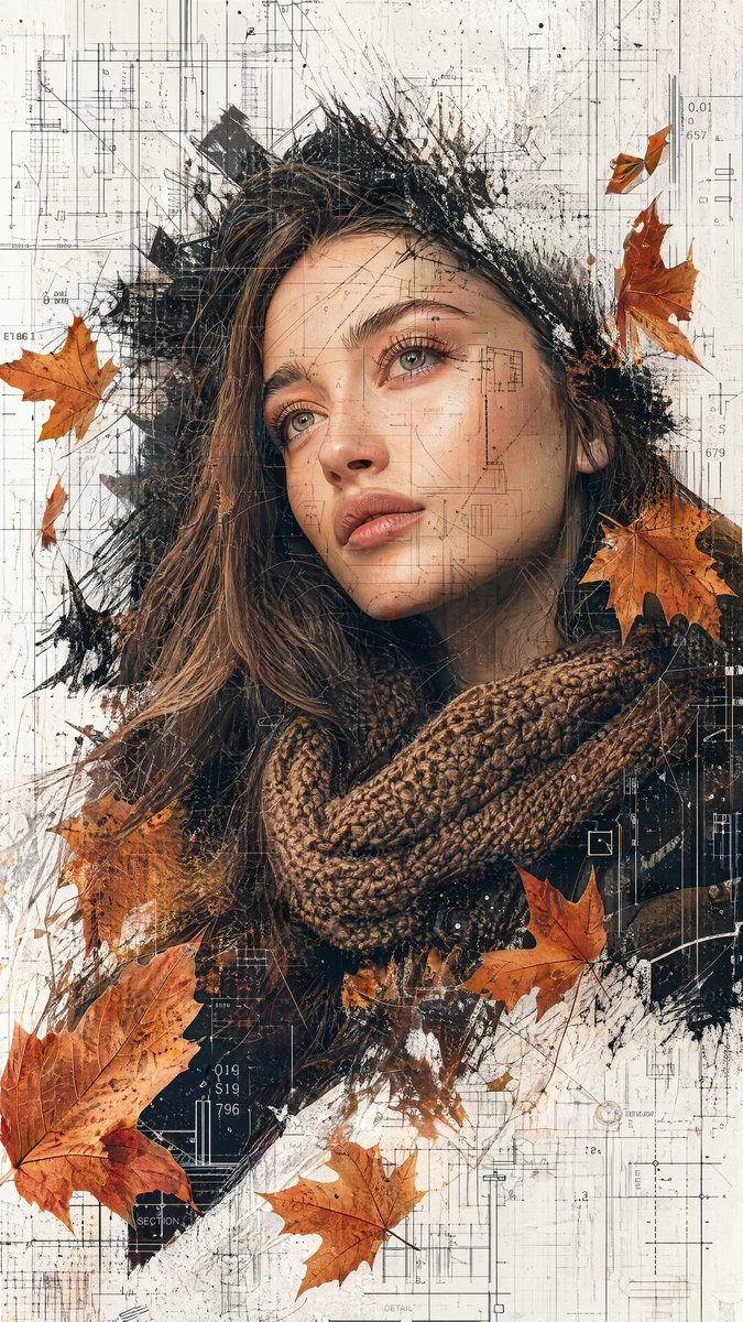 解构主义高定拼贴肖像