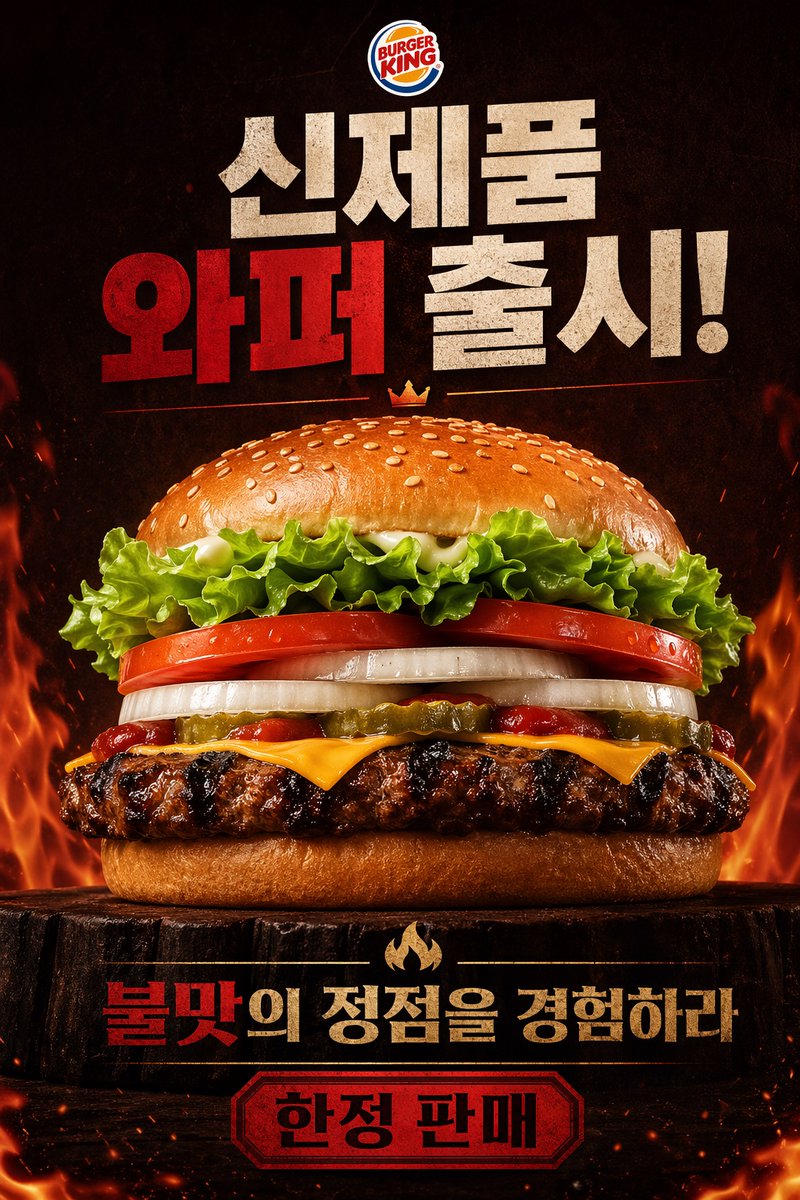 火辣 Burger King 皇堡海报