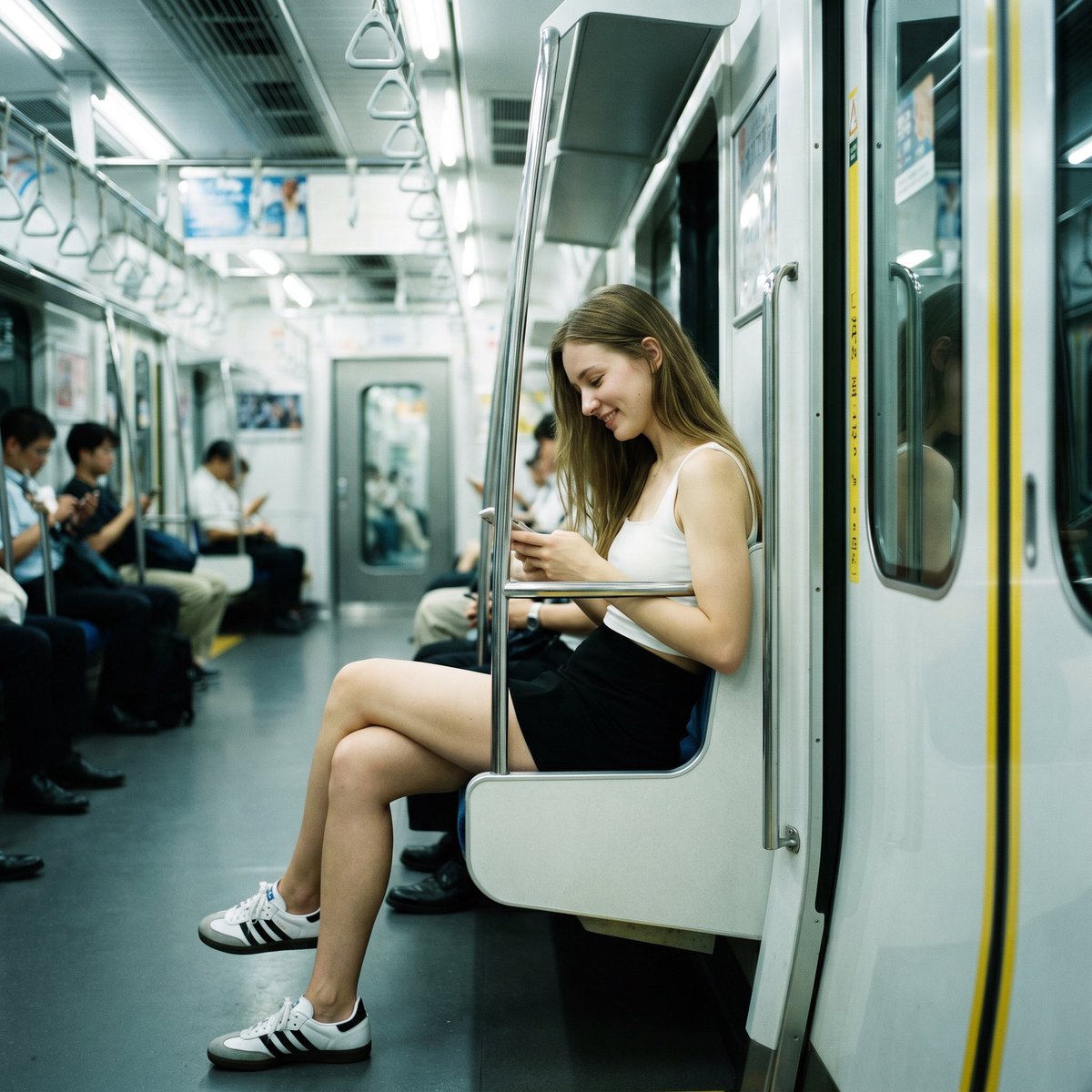 写实地铁抓拍人像