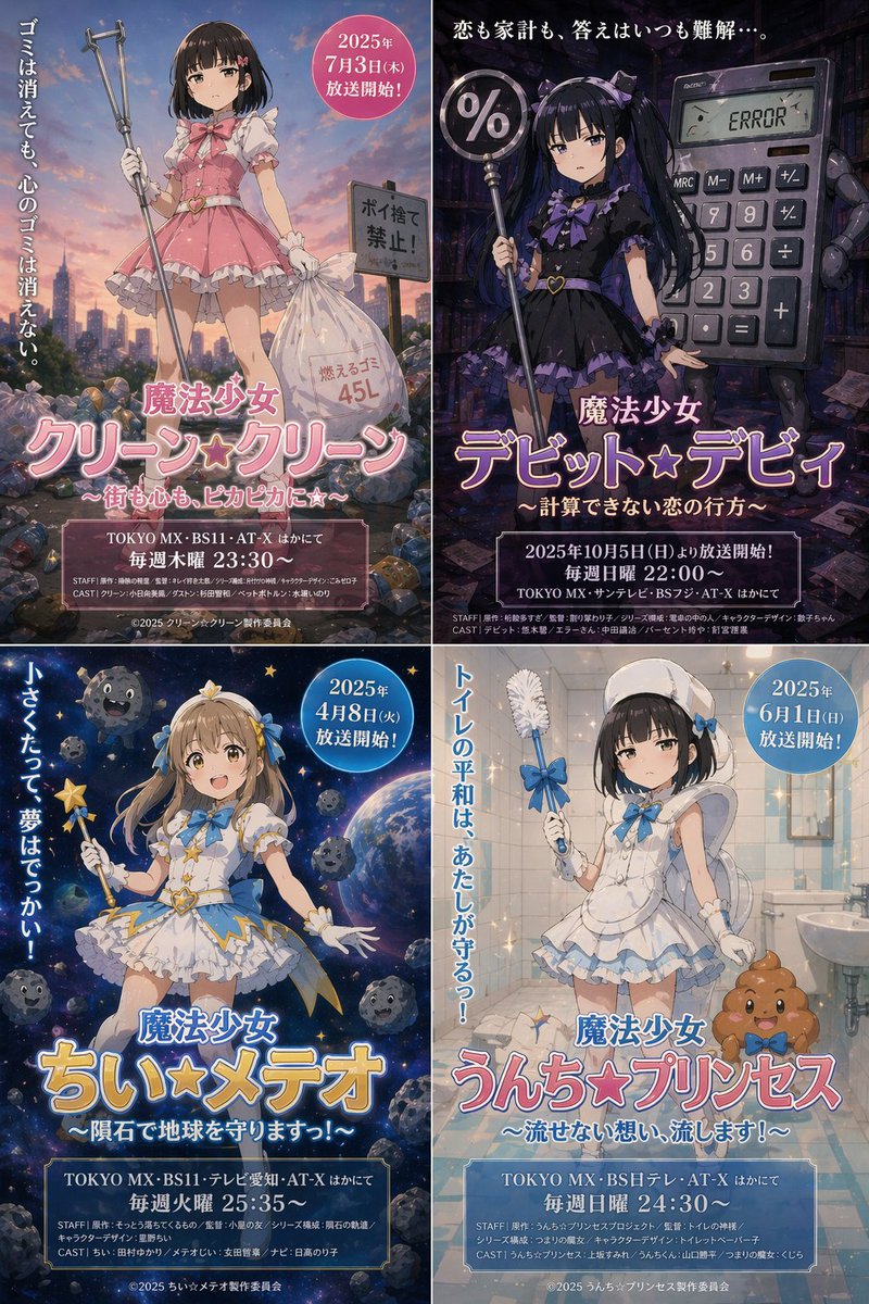 超现实日本动漫海报提示词