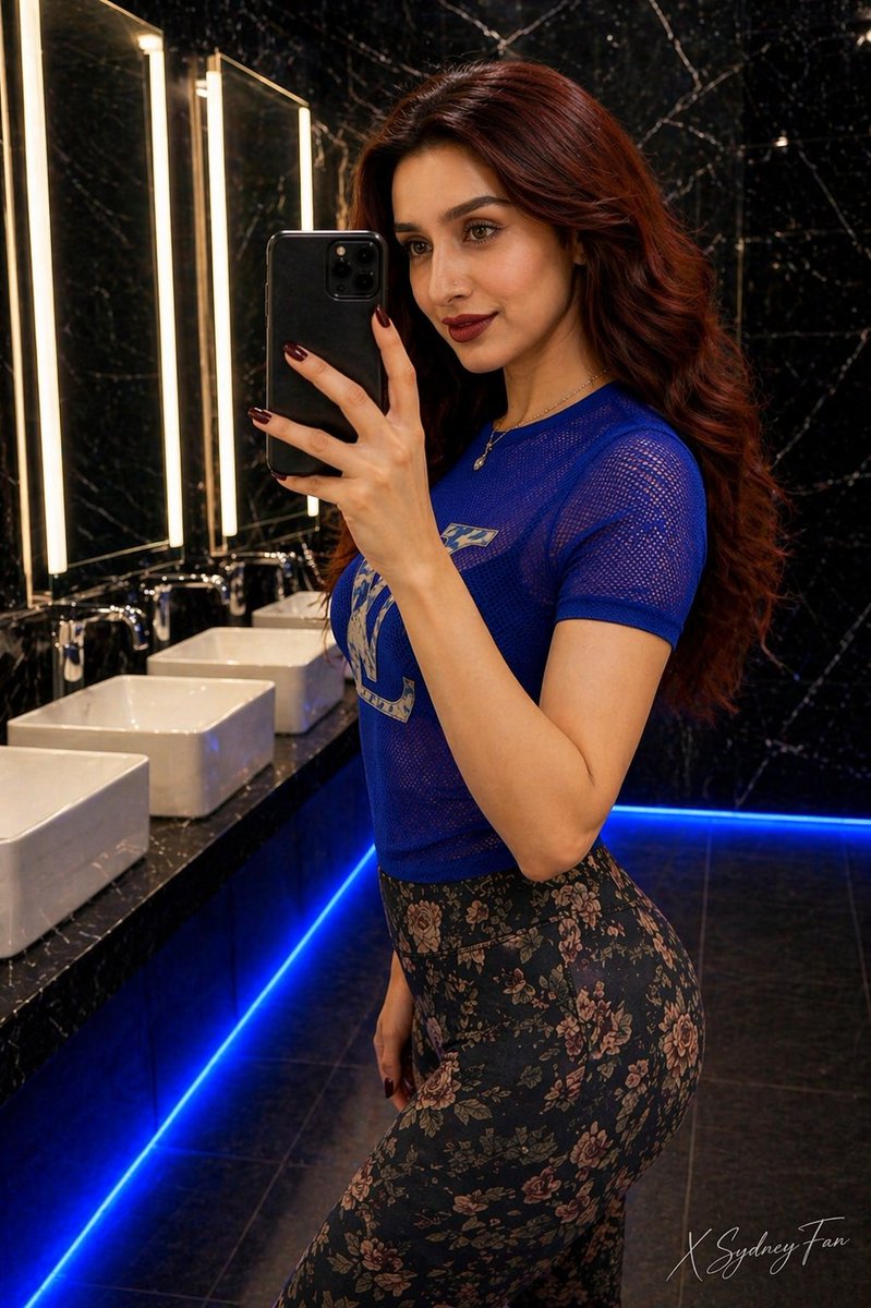 奢华洗手间镜面自拍