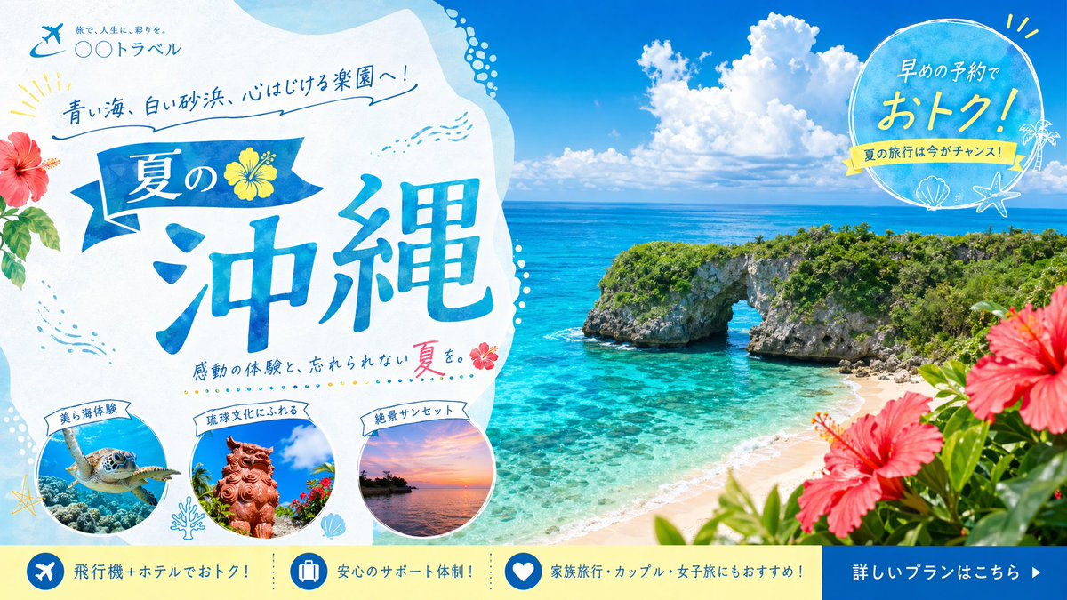 冲绳夏季旅游横幅