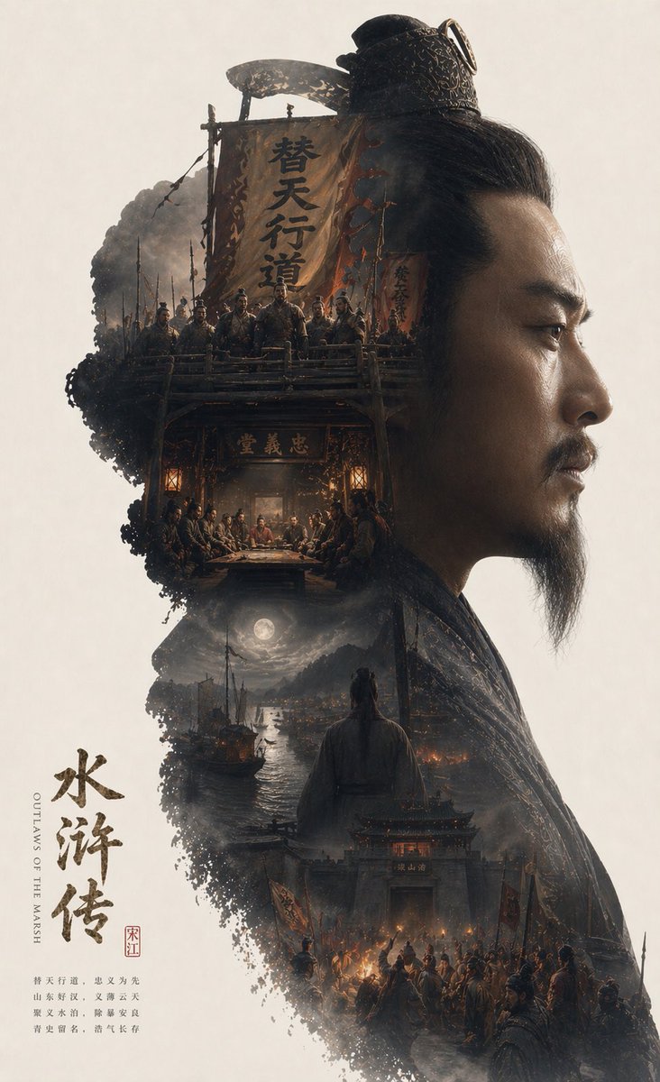 史诗叙事剪影电影海报