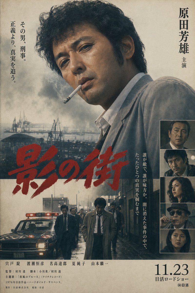 复古日本犯罪电影海报