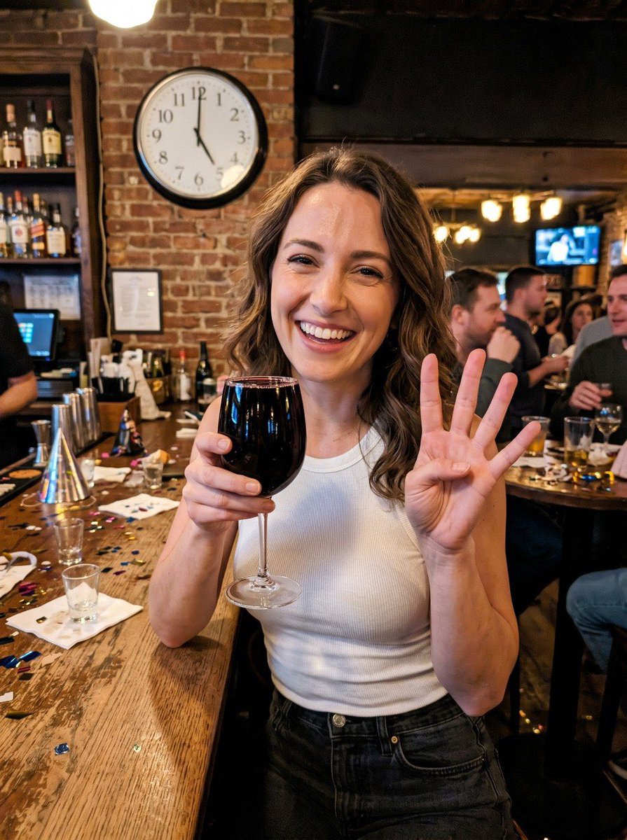 酒吧四指手势抓拍照片