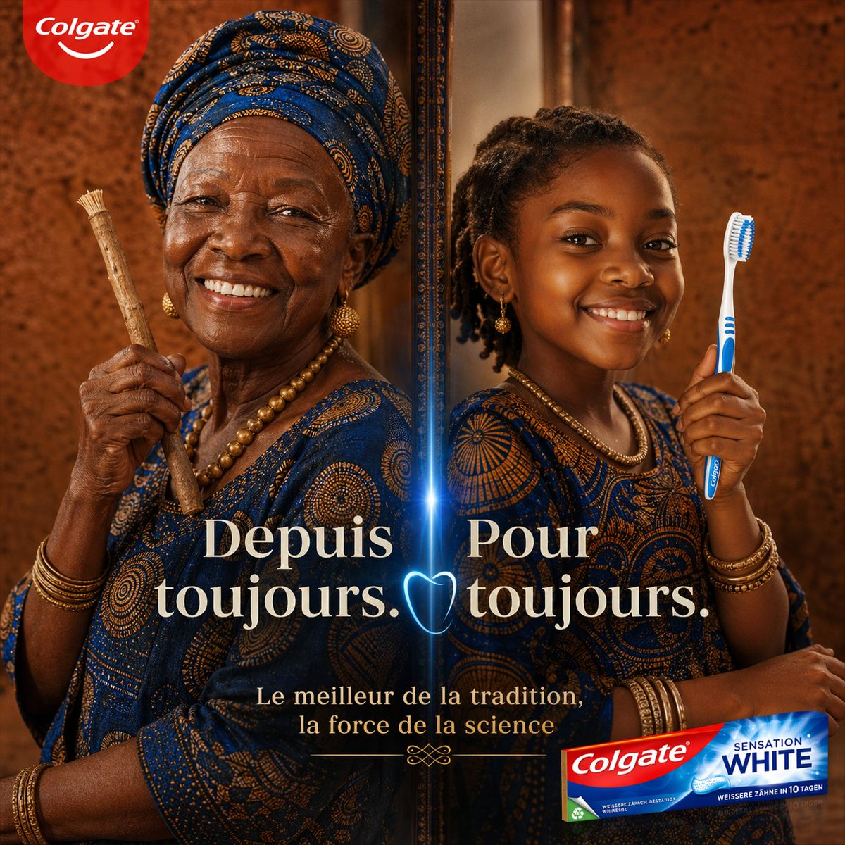 传统与现代牙膏广告