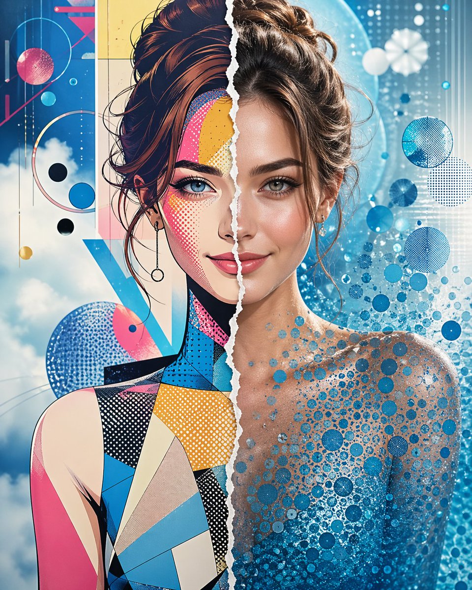 分裂风格艺术肖像