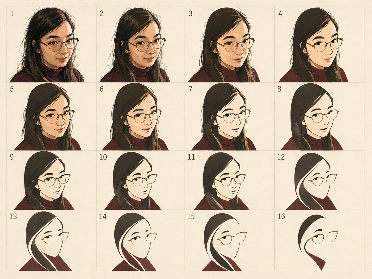 16 宫格肖像抽象化研究