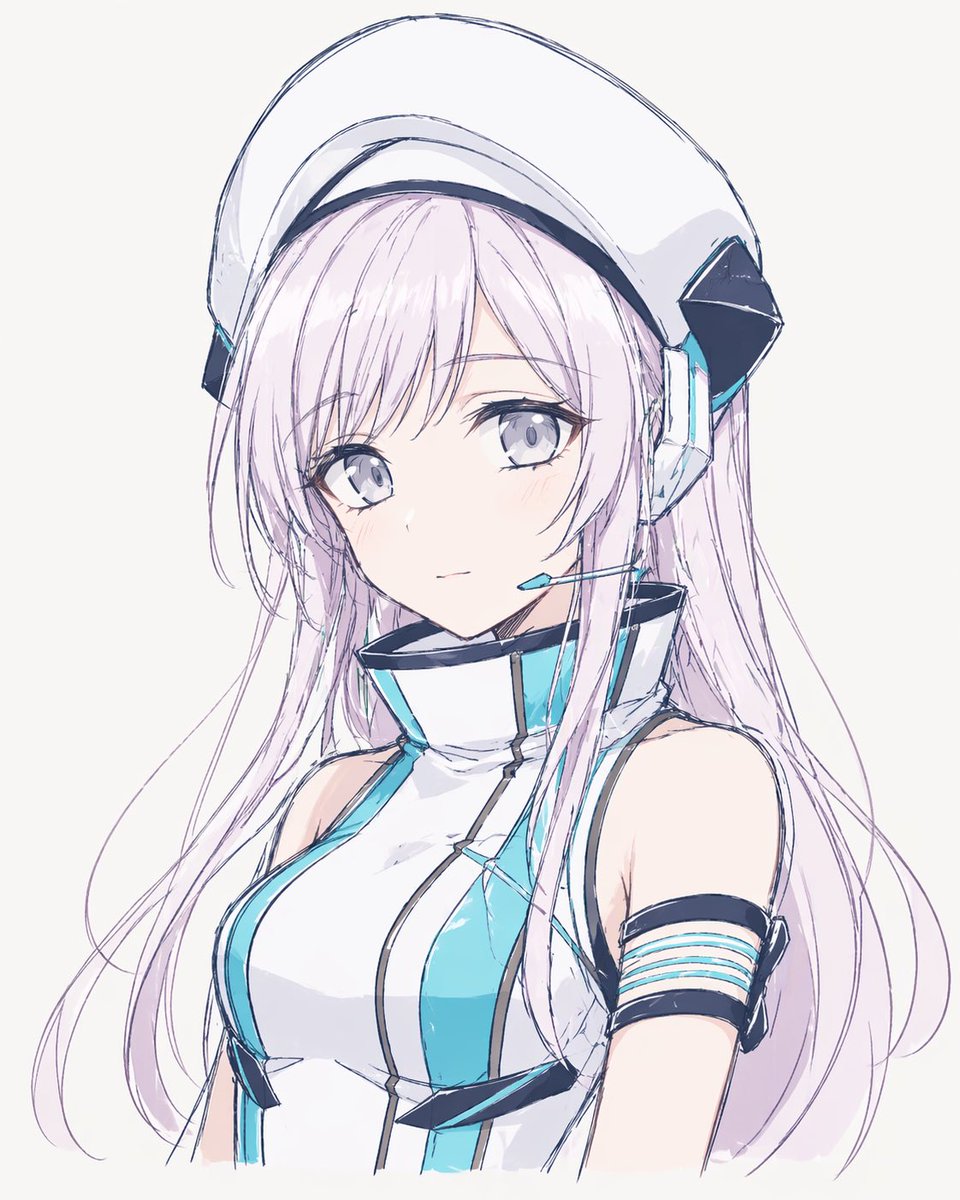 极简科幻风动漫少女肖像