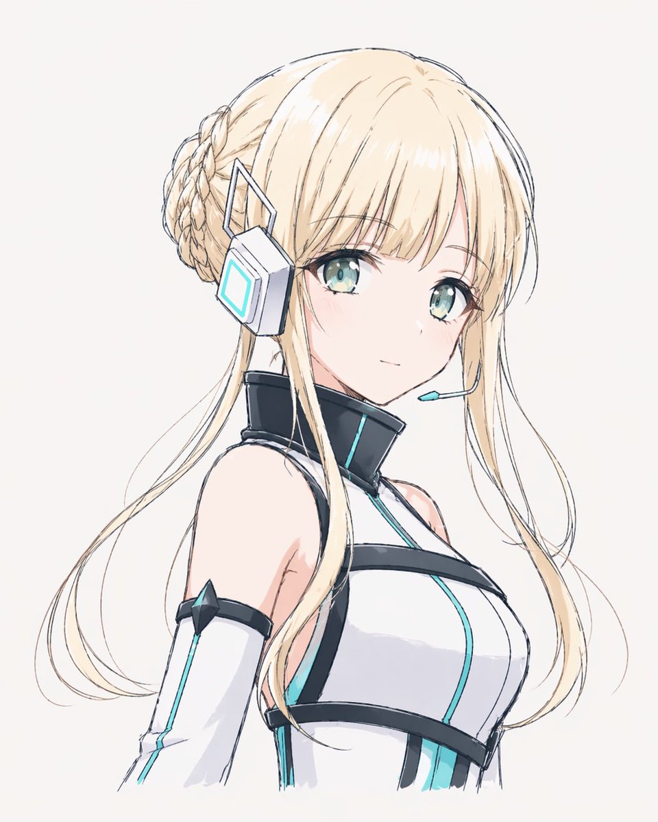 极简未来感动漫少女肖像