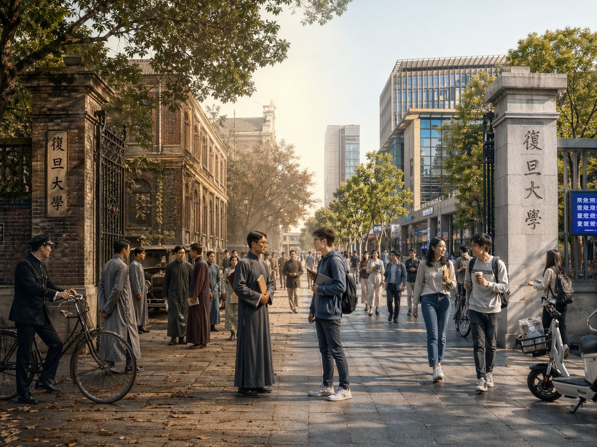 分屏时空穿越场景