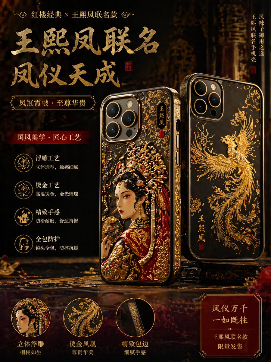 古典文学主题手机壳提示词