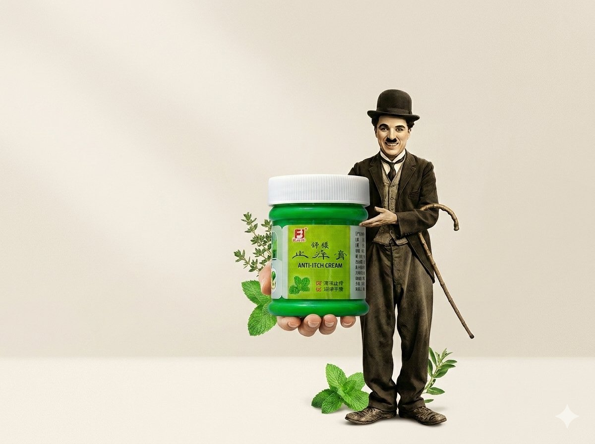 极简风止痒膏海报