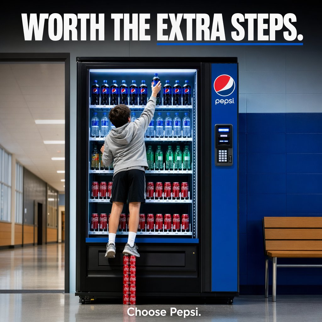 百事可乐自动售货机广告