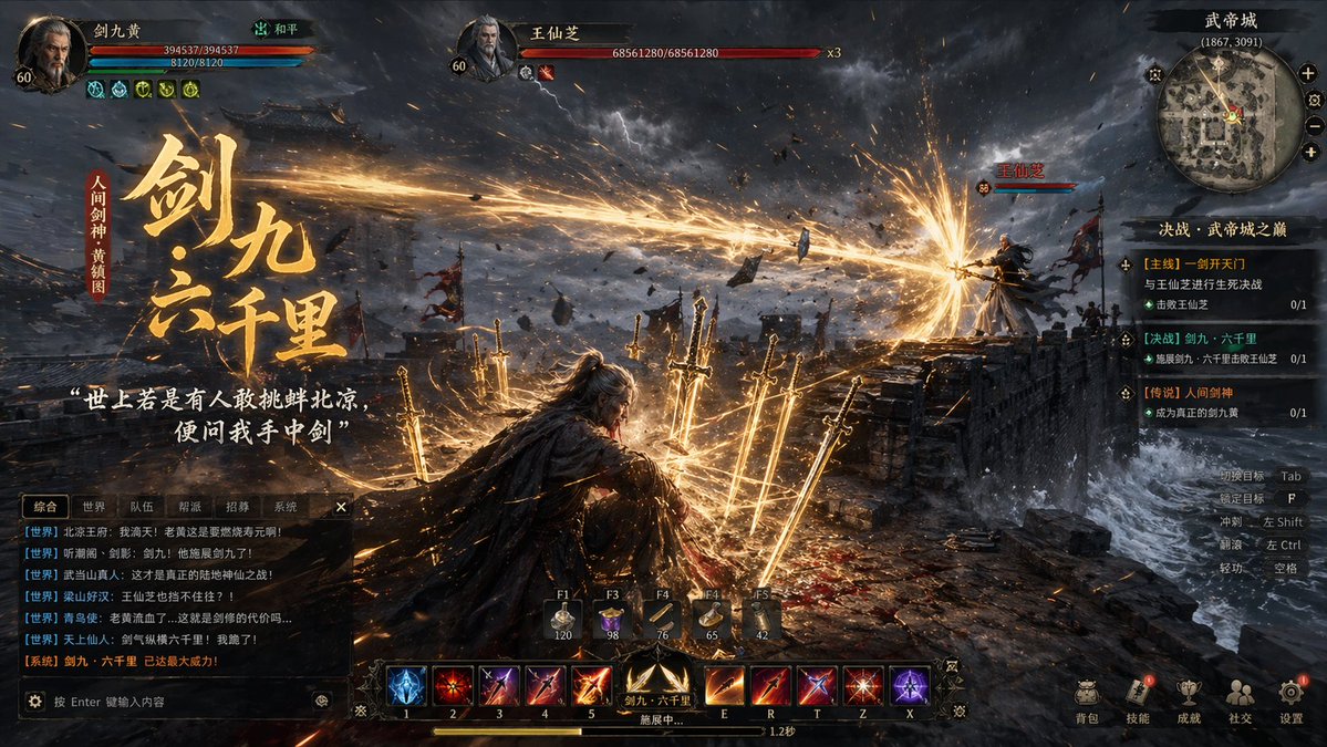 武侠 MMORPG 游戏截图