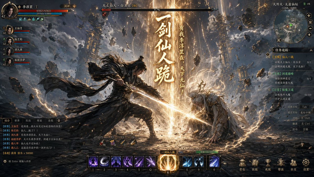 武侠 MMORPG 游戏截图