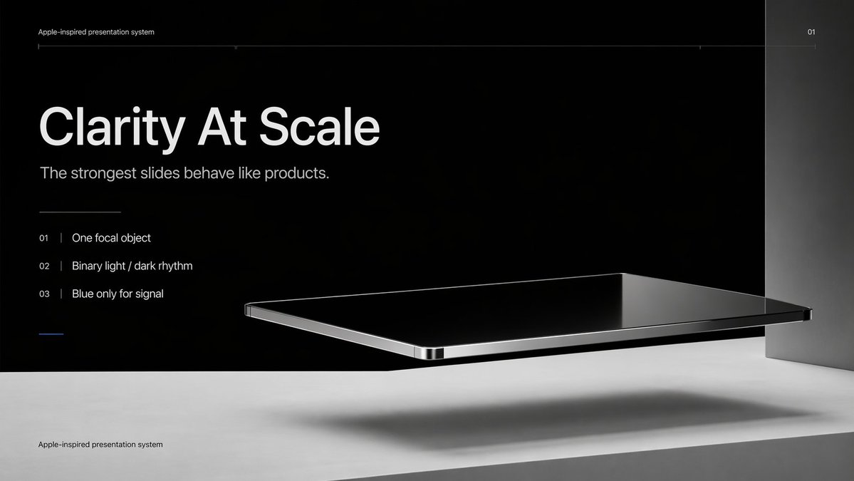 Apple 风格极简演示文稿封面