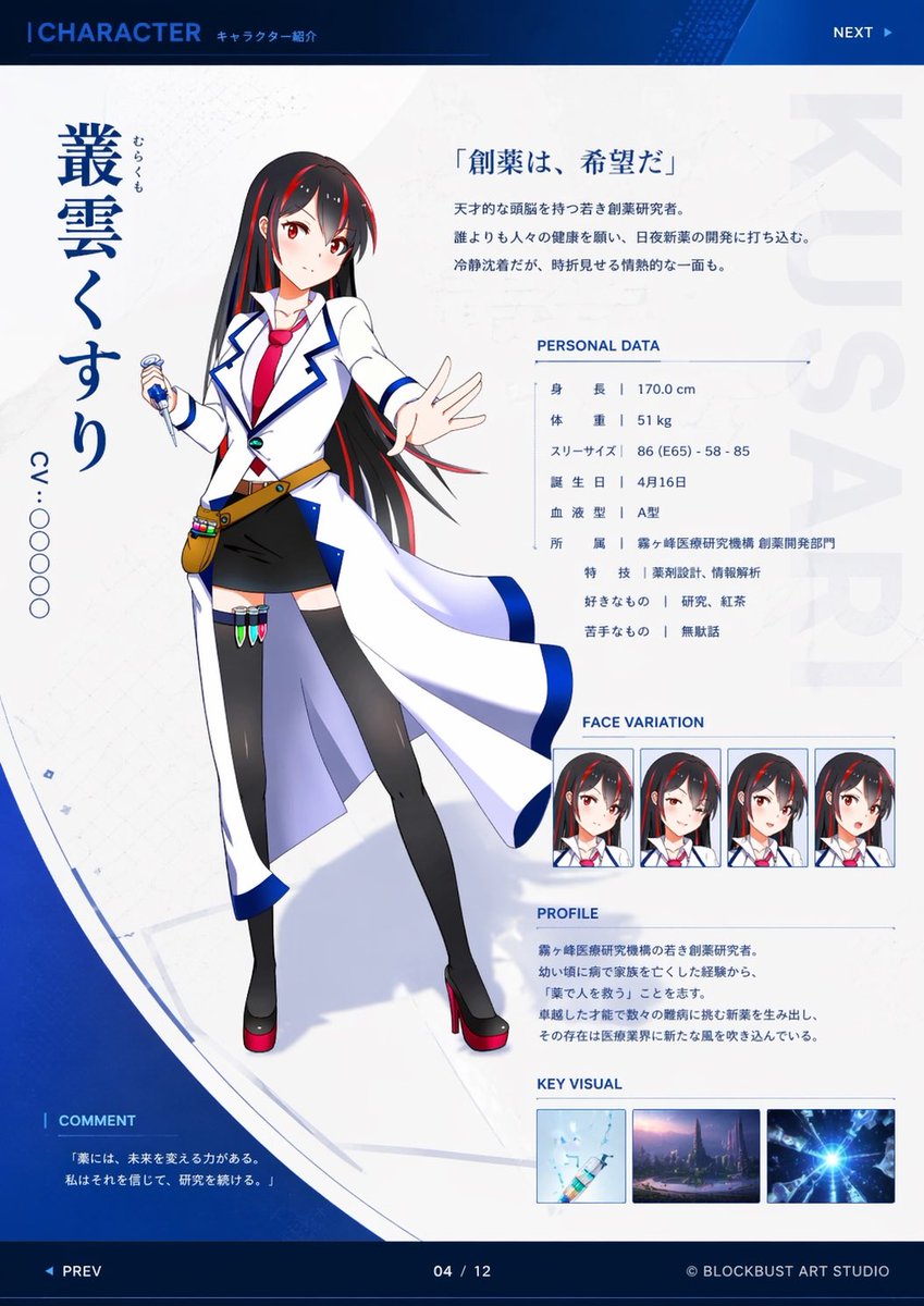 动漫角色资料网页设计模板