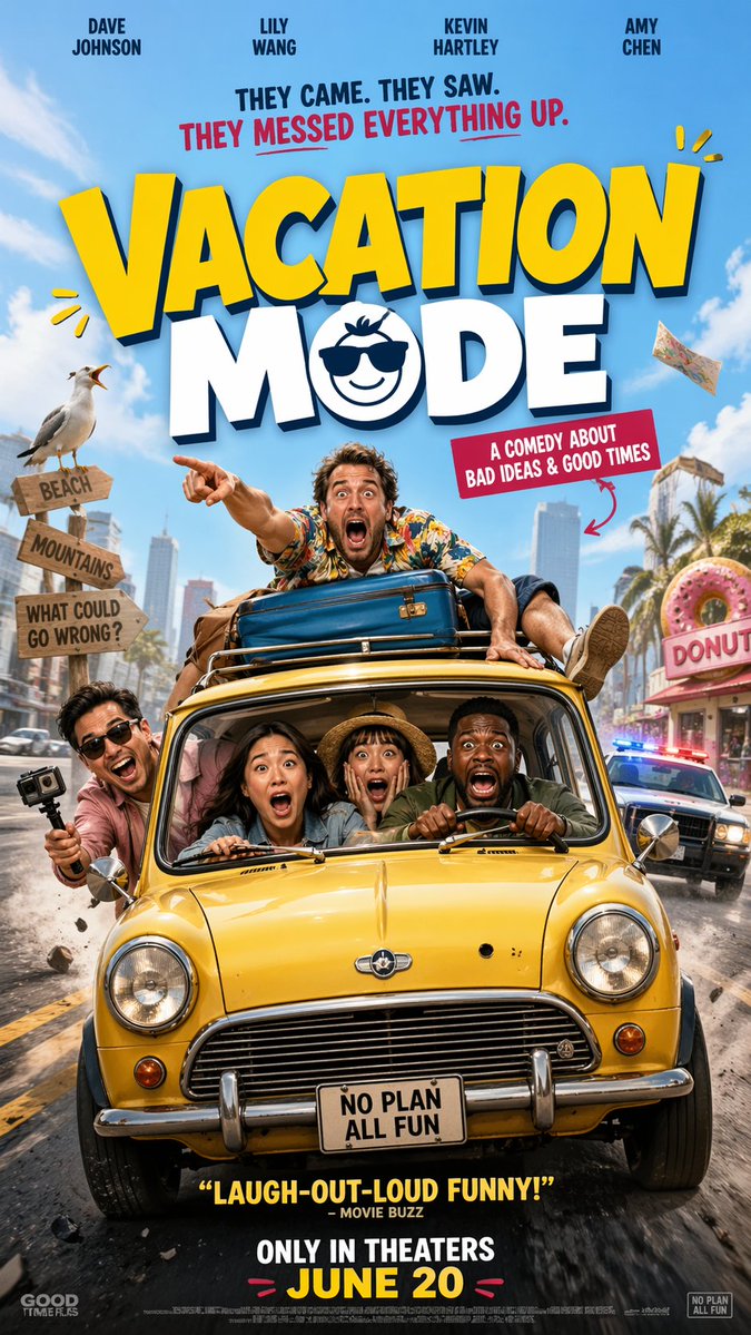 混乱公路旅行喜剧海报