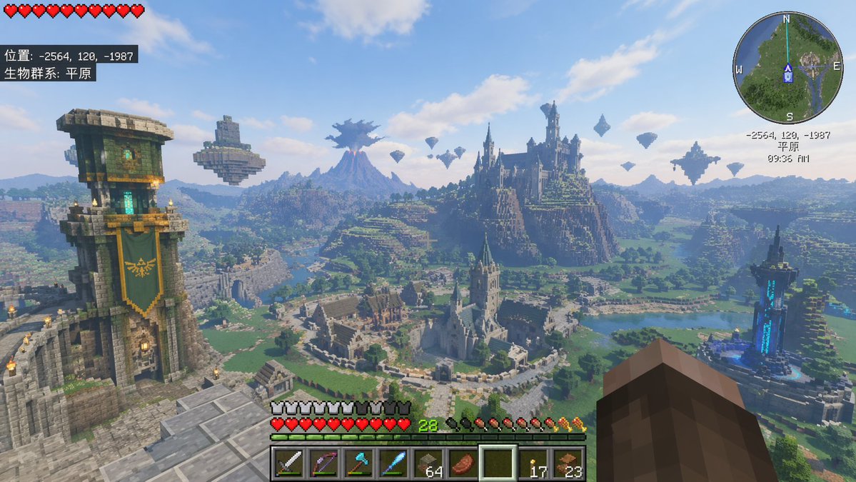 Minecraft 风格的 Zelda 地图