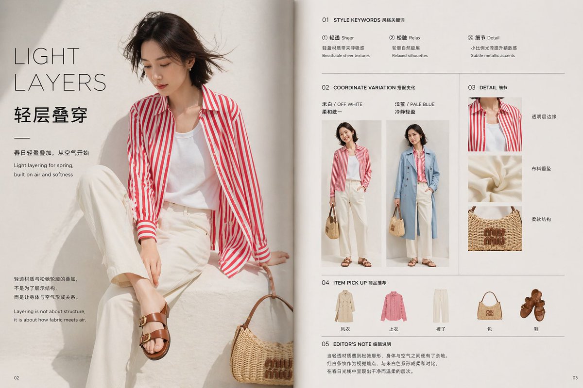 极简春季时尚编辑项目