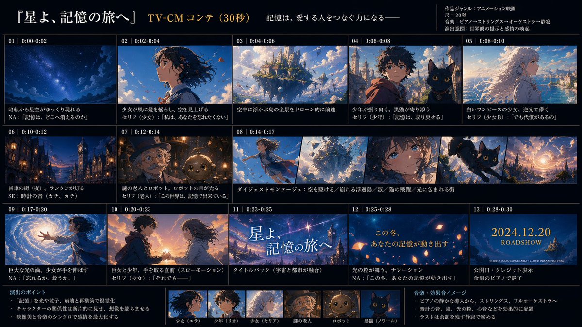 动画电视广告项目分镜表