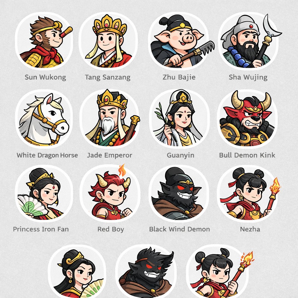 神话角色头像网格