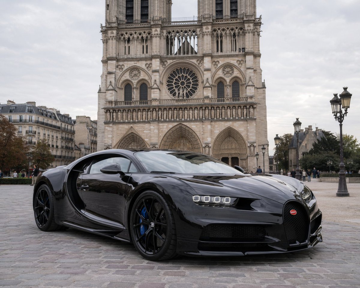 停在历史地标前的超级跑车