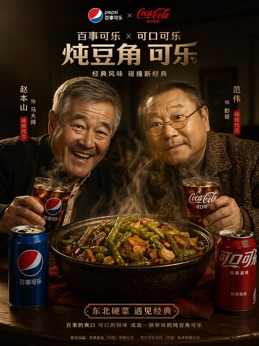 电影感餐饮联名海报