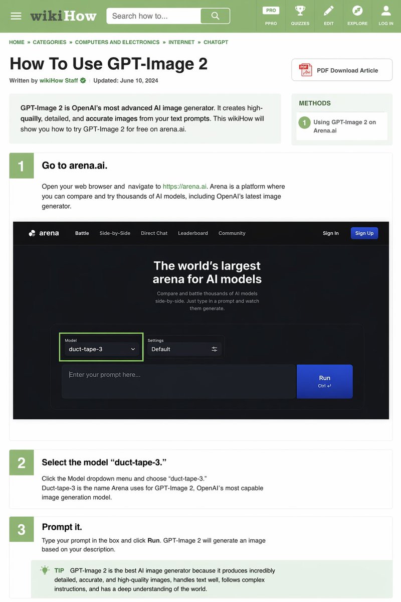 wikiHow 文章模拟
