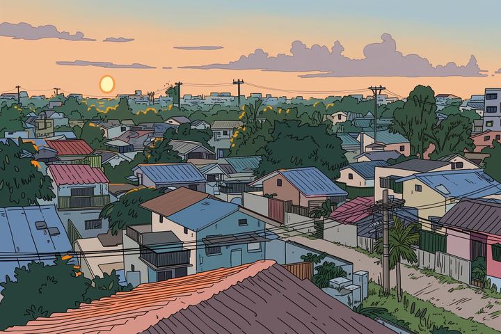 Ligne Claire 郊区景观