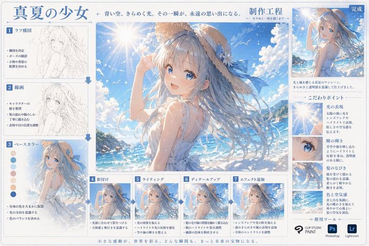 动漫艺术创作流程信息图