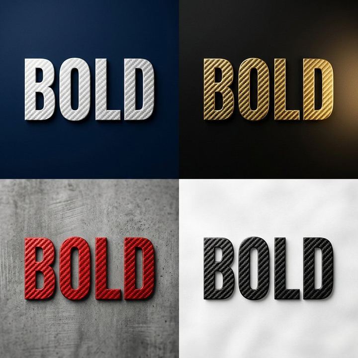 碳纤维字体设计