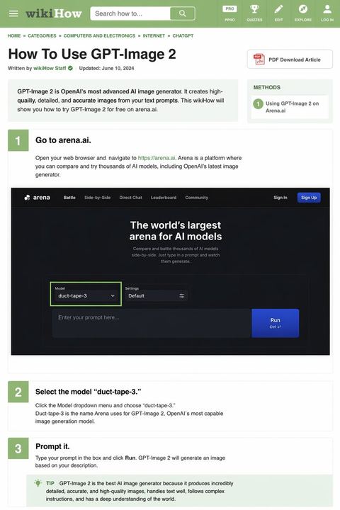 wikiHow 文章模拟