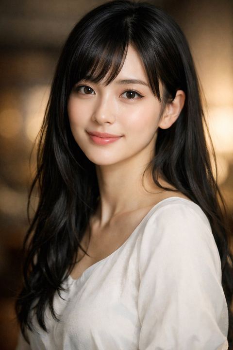 年轻女性写实肖像